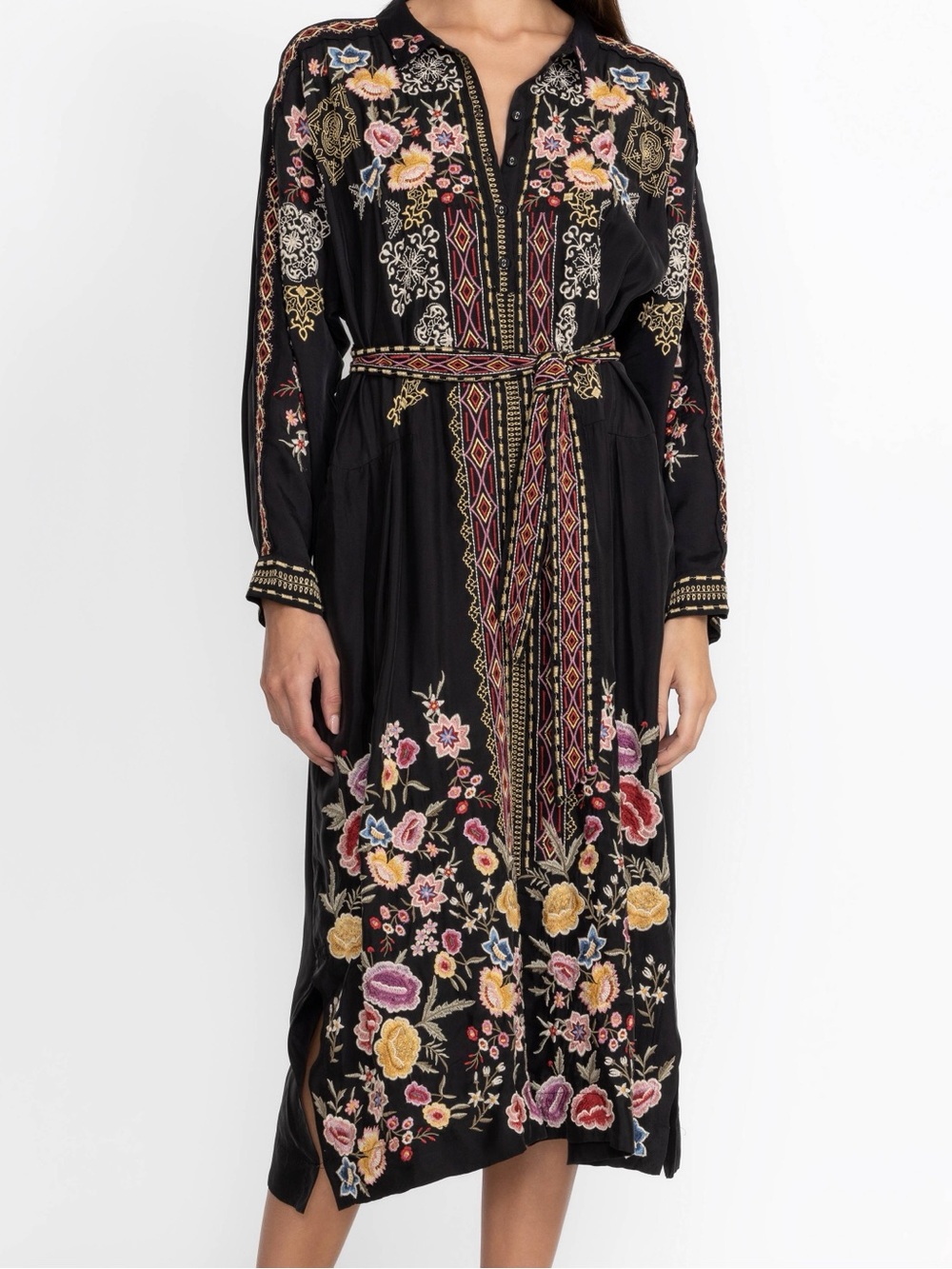 Johnny Was BIYA extremely heavily embroidered FAIRLIE DRESS NWT - Picture 2 of 13